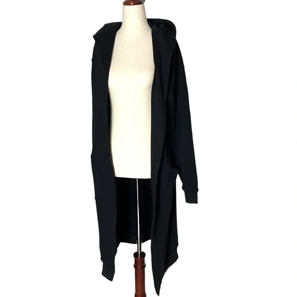 Lovello Tops - Lovello Elizabeth Long Hoodie Sweatshirt Black Small